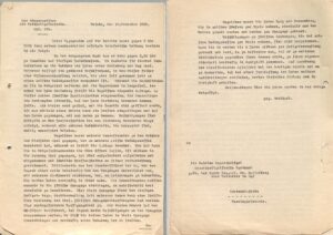 Originale Bericht des Geseker Bürgermeisters als Ortspolizeibehörde an die Gestapo Dortmund über die Nacht vom 9. auf den 10. November 1938, der Reichspogromnacht, aus einer Akte des Geseker Stadtarchivs (Archivsignatur: NG vorl. Nr. 706). 